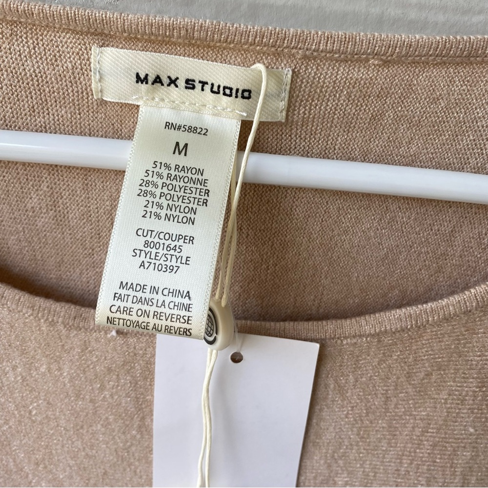MAX STUDIO Ruched Sleeve Knit Sweater - Picture 5 of 11